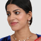 Gold-Plated White AD-Studded Jewellery Set