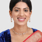 Gold-Plated White AD Studded Jewellery Set