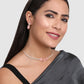 Gold-Plated Pink Stone Studded Jewellery Set