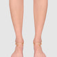 Women Stylish Partywear Sleek Gold Plated Stone Studded Designer Anklet