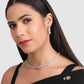 Silver-Plated & Pink AD Stone Studded Jewellery Set