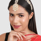 Women Gold-Plated & White Kundan Studded Sheeshphool Head Jewellery