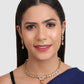Gold-Plated Artificial Stones Studded Handcrafted Jewellery Set