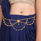 Women Gold-Plated White CZ-Studded Handcrafted Kamarbandh