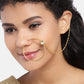 Jewels Gehna Gold-Plated CZ-Studded Chained Nose Ring