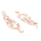 Rose Gold-Plated AD Studded Handcrafted Drop Earrings