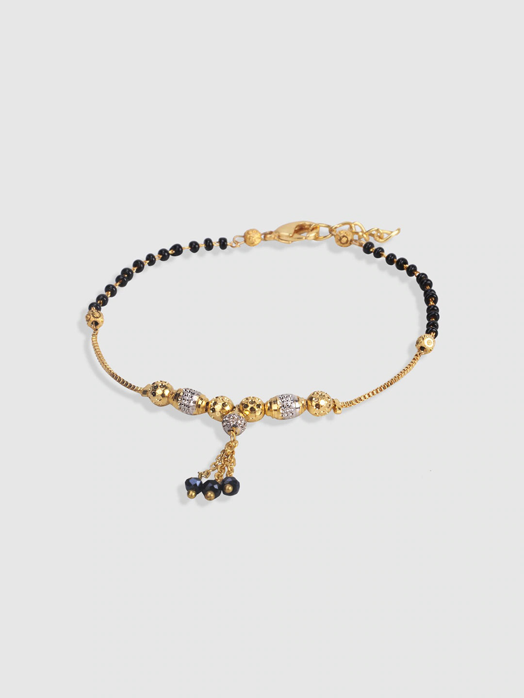 Women Gold Plated Beaded Sleek Mangalsutra/Bracelet