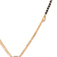 Black Gold-Plated Beaded & AD-Studded Mangalsutra