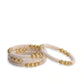 Set Of 4 White Pearl Beaded Handcrafted Bangles